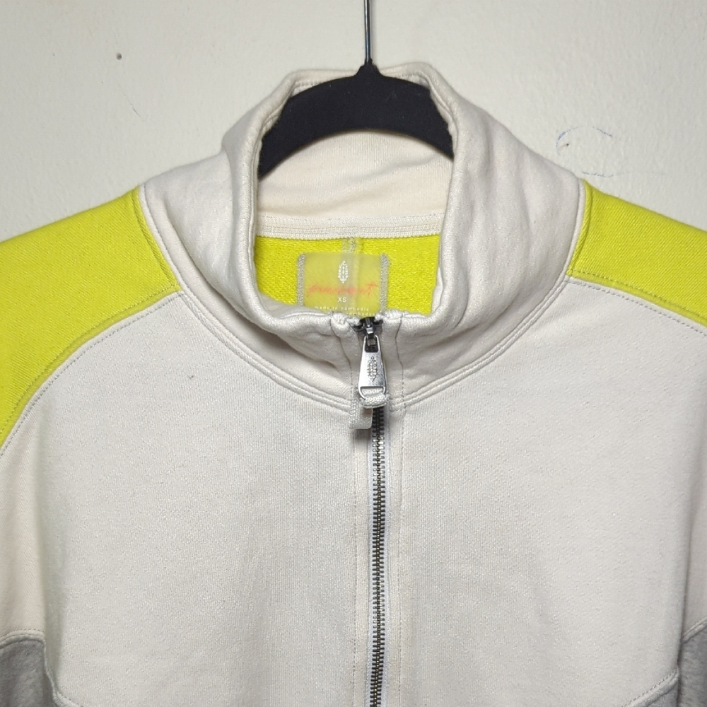 Free People Split Second Half Zip Pullover Gray I… - image 3